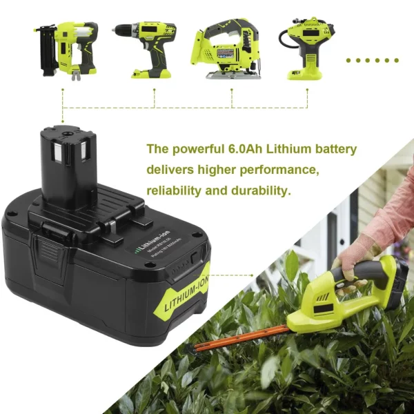 18v 6000mah lithium battery ryobi oneplus