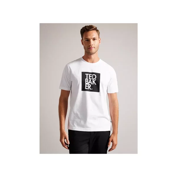 ted baker rofata logo t shirt in classic white